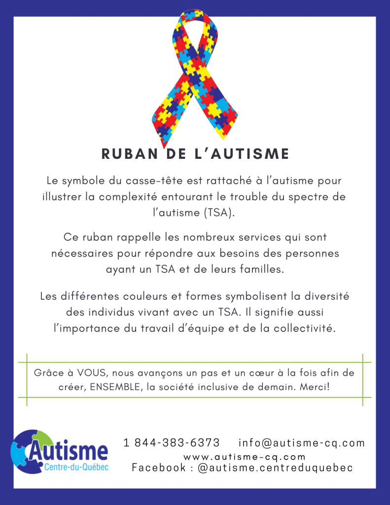 Ruban-de-lautisme - Autisme Centre-du-Québec